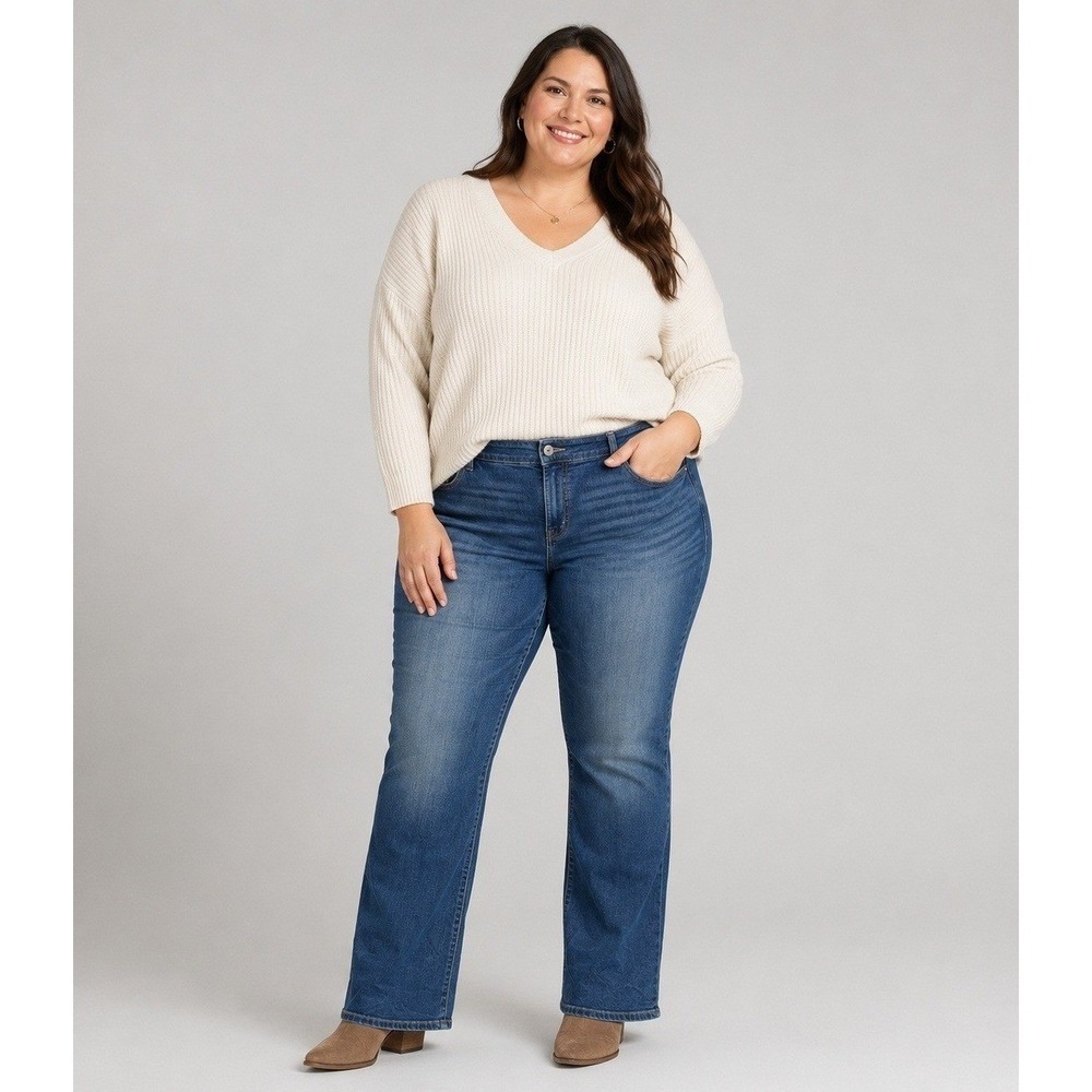TORRID Denim Slim Boot Jeans Womens Plus 22R‎ Blue Cotton Blend Stretch